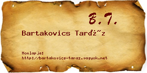 Bartakovics Taráz névjegykártya